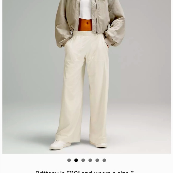 Lululemon Swift Mid-rise Wide leg Pants Bone Size 2 - Picture 2 of 7